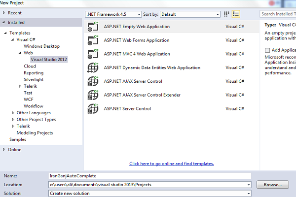 آموزش پیاده سازی صفحه جستجو به صورت Auto Complete با Ajax در Asp.Net